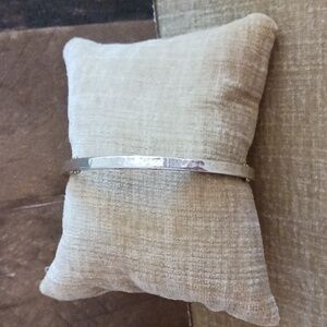 "Love Your Heart" Silver Tone Bangle Bracelet